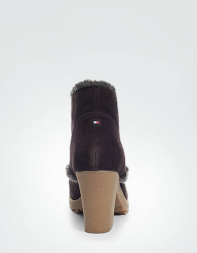 Tommy Hilfiger Ankle Boots Velours Gefüttert Dunkelbraun