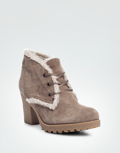 Tommy Hilfiger Ankle-Boots Veloursleder Timber Wolf