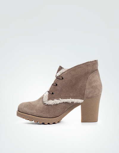 Tommy Hilfiger Ankle-Boots Veloursleder Timber Wolf