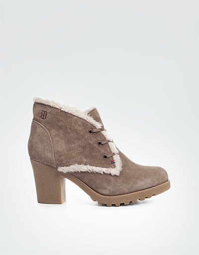 Tommy Hilfiger Ankle-Boots Veloursleder timber wolf