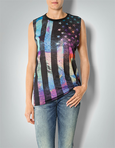 Converse Ärmelloses T-Shirt mit multicolor Flaggen-Print
