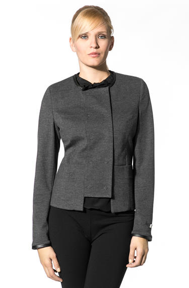 Calvin Klein Blazerjacke Viskosemischung anthrazit meliert