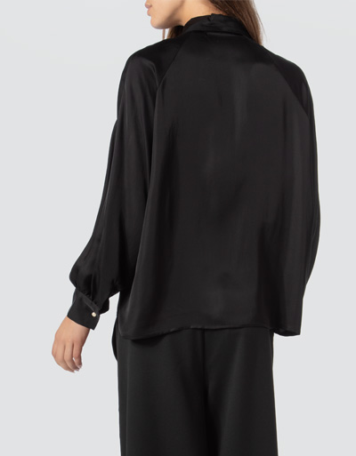 CINQUE Bluse In Seidenglanz Mit Abnehmbahem Schluppenband