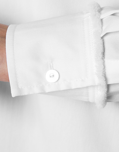 RENÉ LEZARD Bluse Mit Modischen Fransen An Der Manschette