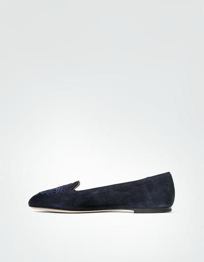BOGNER Smoking-Slipper Aus Veloursleder