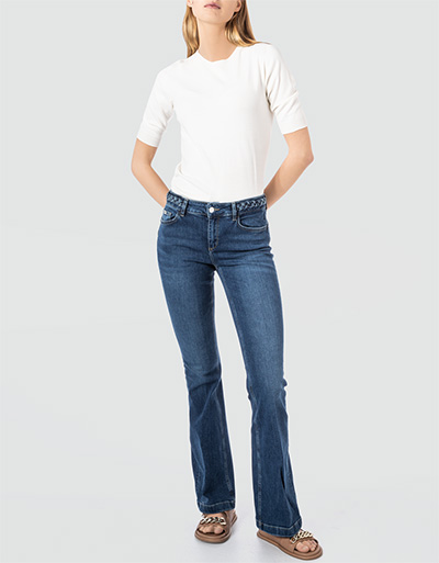 LIU JO Boot-Cut Jeans mit geflochtenen Denimdetails