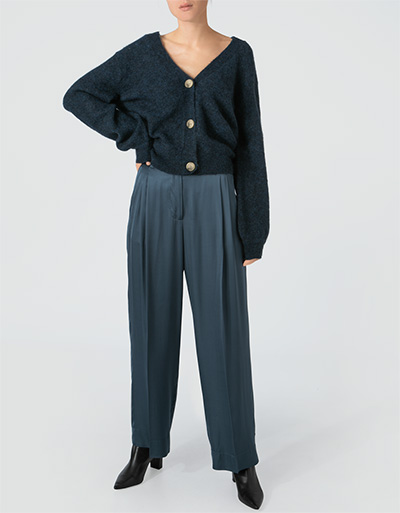 SECOND FEMALE Bundfaltenhose aus fließender Qualität