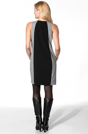 Calvin Klein Kleid Tuch Grau-schwarz
