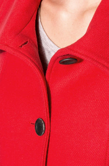 Calvin Klein Kurzmantel Wollmischung Rot