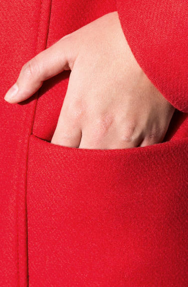 Calvin Klein Kurzmantel Wollmischung Rot