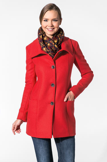 Calvin Klein Kurzmantel Wollmischung rot