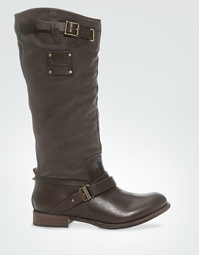CAT Stiefel Leder dunkelbraun
