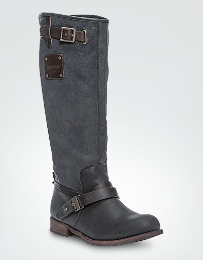 CAT Stiefel Nubuk-Nappa Schwarzgrau