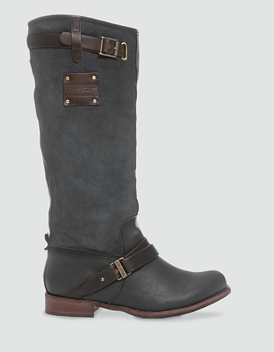 CAT Stiefel Nubuk-Nappa schwarzgrau