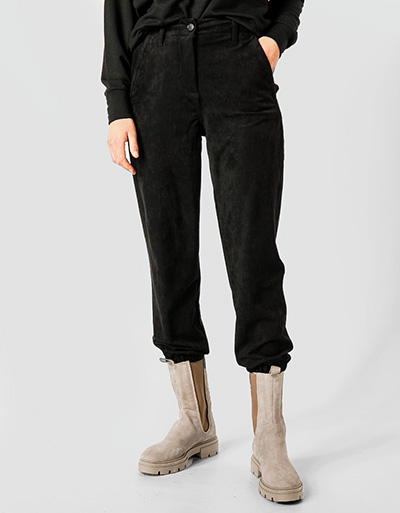 CINQUE Hose in Veloursleder Optik