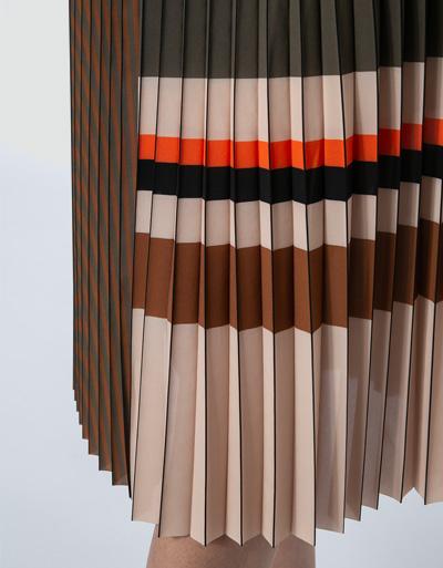 CINQUE Plisseerock Im Colorblocking-Dessin