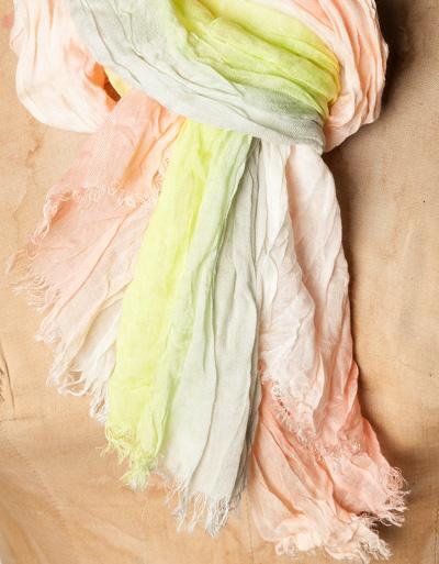 CODELLO Leichter Crinkle-Schal Mit Rainbow-Print