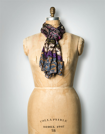 CODELLO Schal aus Seide im Patchwork-Stil