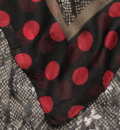 CODELLO Tuch Schwarz-beige-rot
