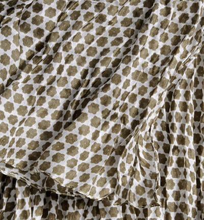 Daniel Hechter Schal Seide Braun-weiß