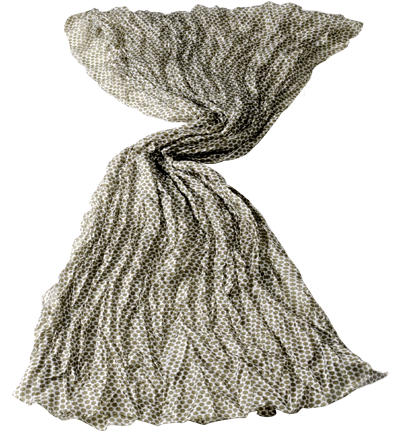 Daniel Hechter Schal Seide braun-weiß