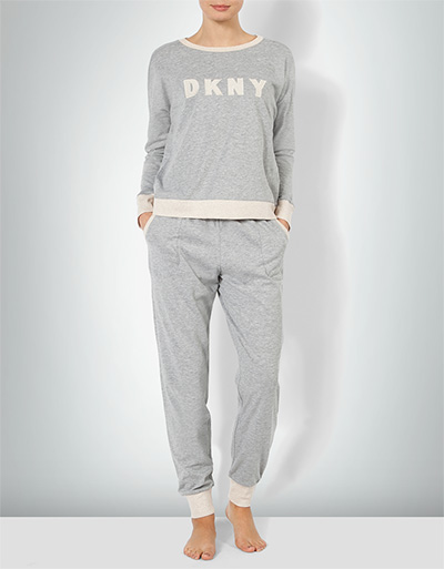 DKNY Pyjama mit Kontrastbündchen