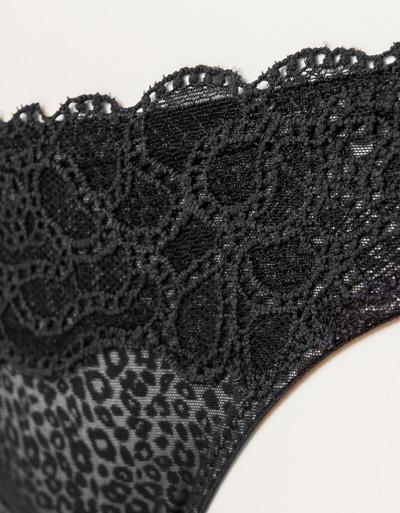 DKNY Slip Mit Tüll Und Animal-Print