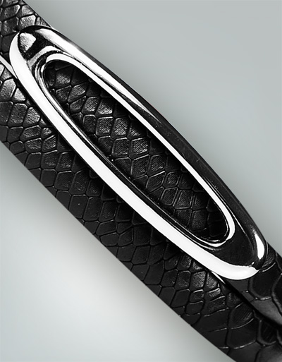 Fashionsisters.de Gürtel Krokoprägung Schwarz