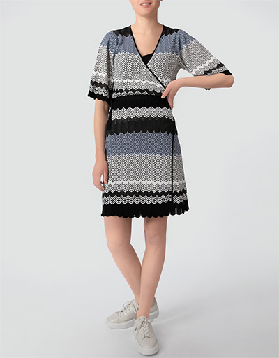 Freebird Wickelkleid aus strukturiertem Feinstrick