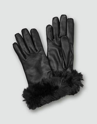 Vojtisek Handschuhe aus Lammnappa mit Kaninchenfellbesatz