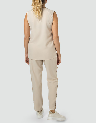 CINQUE Hose Aus Seiden Crêpe Mit Abgesetzten Kanten