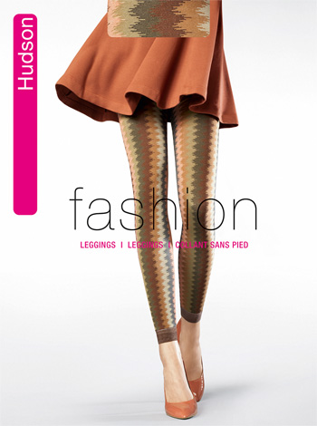 Hudson Casual Zigzag Leggings golden green
