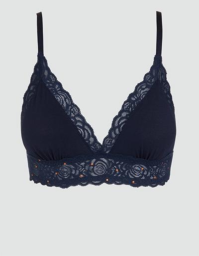 Jockey Bustier mit Spitze und Nieten verziert