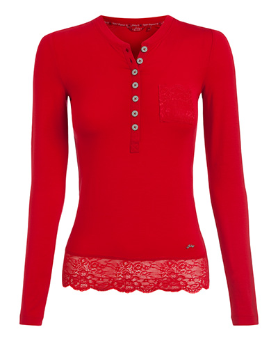 Jockey Langarm-Shirt mit Spitze