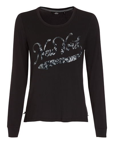 Jockey Schlafshirt mit Pailletten-Applikation