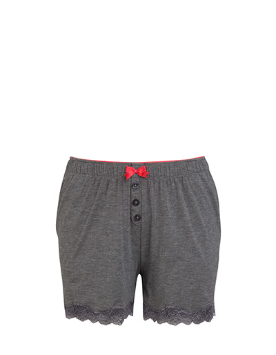 Jockey Shorts mit Spitzenabschluss