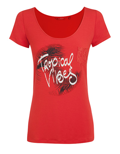 Jockey T-Shirt mit Spitzentasche