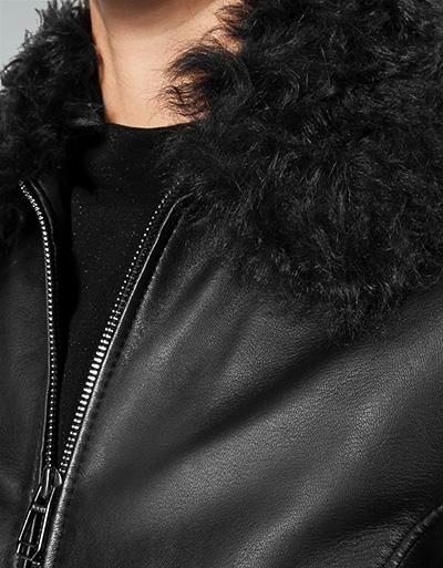 JOOP Lederjacke Mit Fellkragen