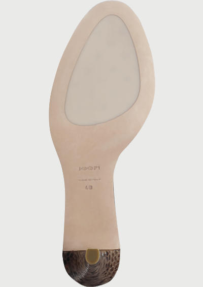 JOOP Pumps Veloursleder-Schlangenimitat Baun