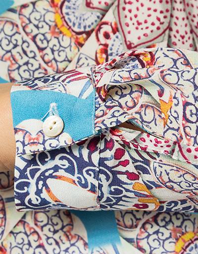 Joyce & Girls Bluse Mit Verdeckter Knopfleiste