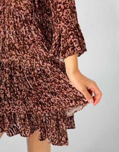 Joyce & Girls Samtkleid Mit Volants