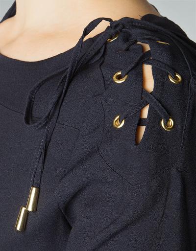 KOOKAI Bluse Mit Schnürung An Den Schulter