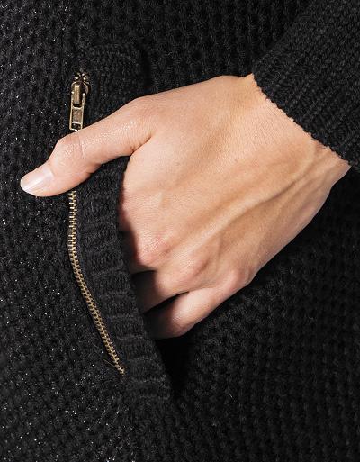 KOOKAI Cardigan In Wabenoptik Mit Metallic-Effekt