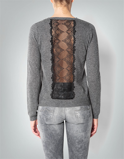 KOOKAI Pullover Mit Spitzeneinsatz