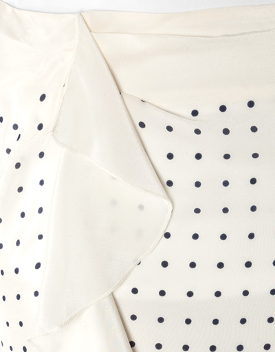 KOOKAI Rock Mit Volant-Besatz Aus Seide