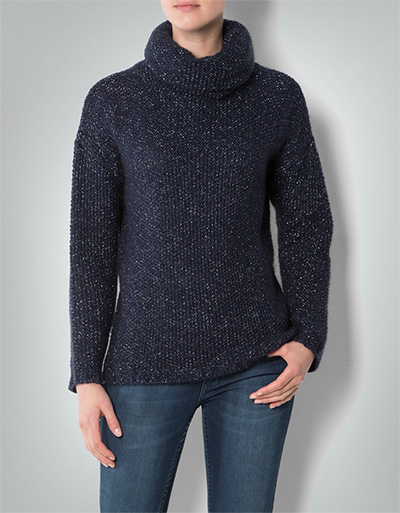 KOOKAI Rollkragen-Pullover mit Metallic-Effekten