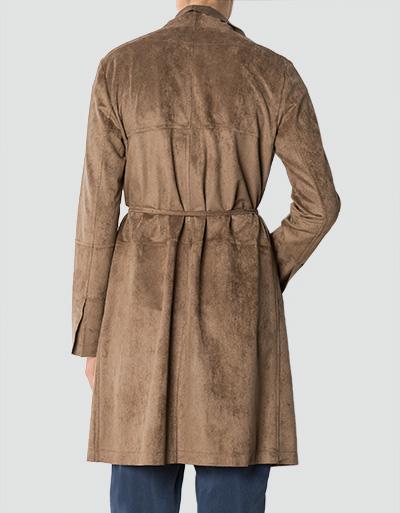 Laurèl Mantel In Veloursleder-Optik