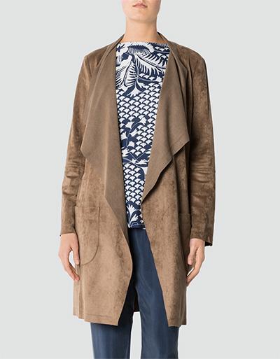 Laurèl Mantel in Veloursleder-Optik