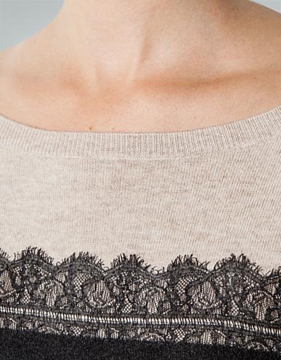 Laurèl Pullover Mit Spitzenbesatz