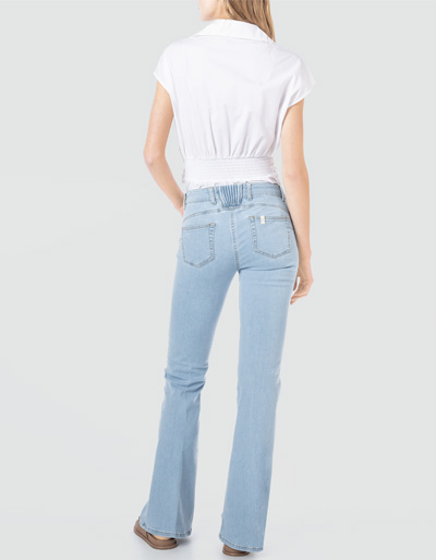 LIU JO Boot-Cut Jeans Mit Elastikeinsatz Am Bund
